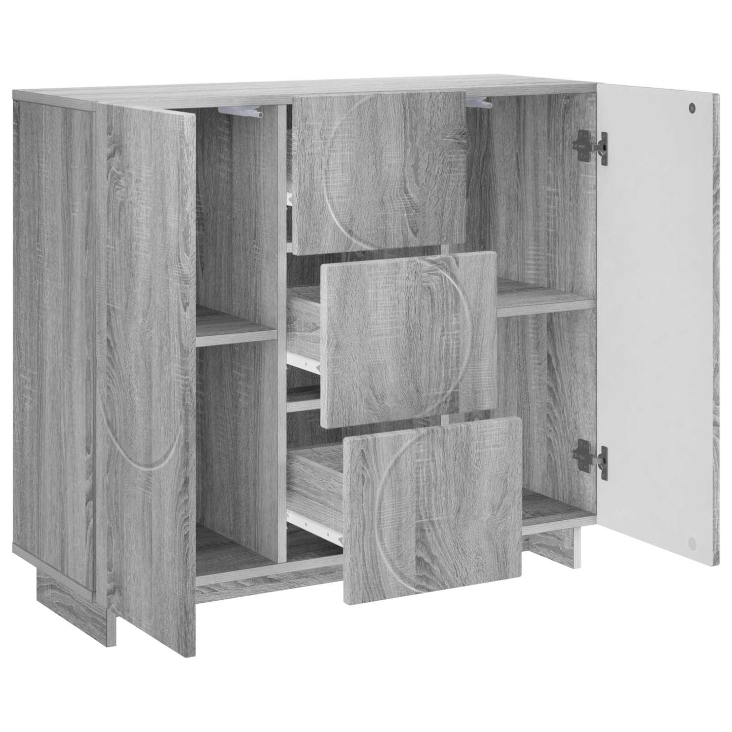 vidaXL Πλαϊνό γραφείο Γκρι Sonoma 85.5 x 31 x 75 εκ.