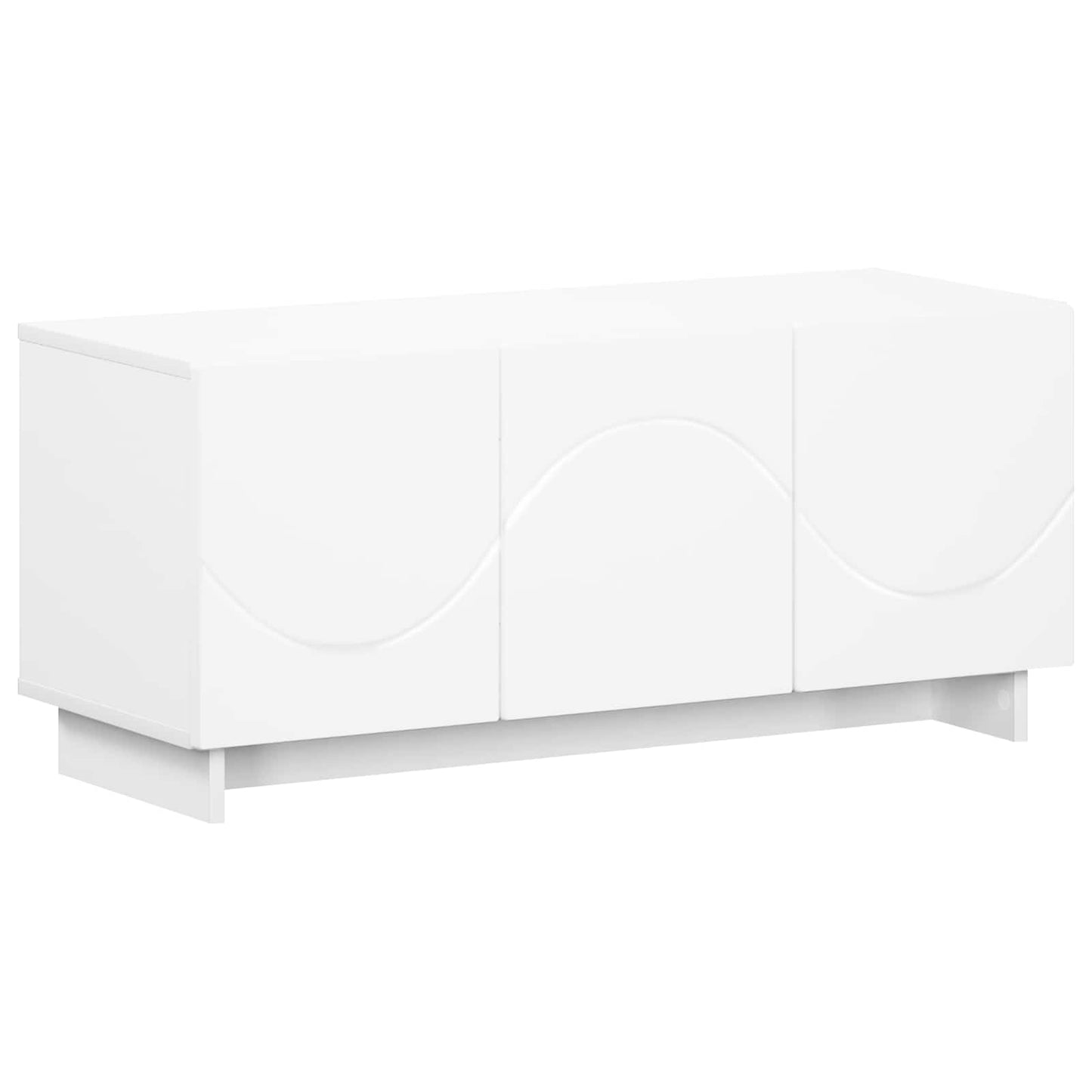 vidaXL Βάση TV 90 x 34.5 x 40 cm Λευκό Επεξεργασμένο Ξύλο