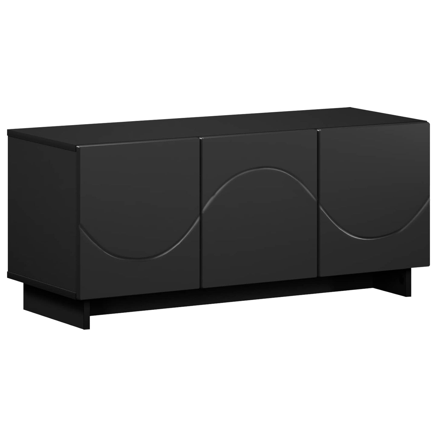 vidaXL Βάση TV 90 x 34.5 x 40 cm Μαύρο Επεξεργασμένο Ξύλο