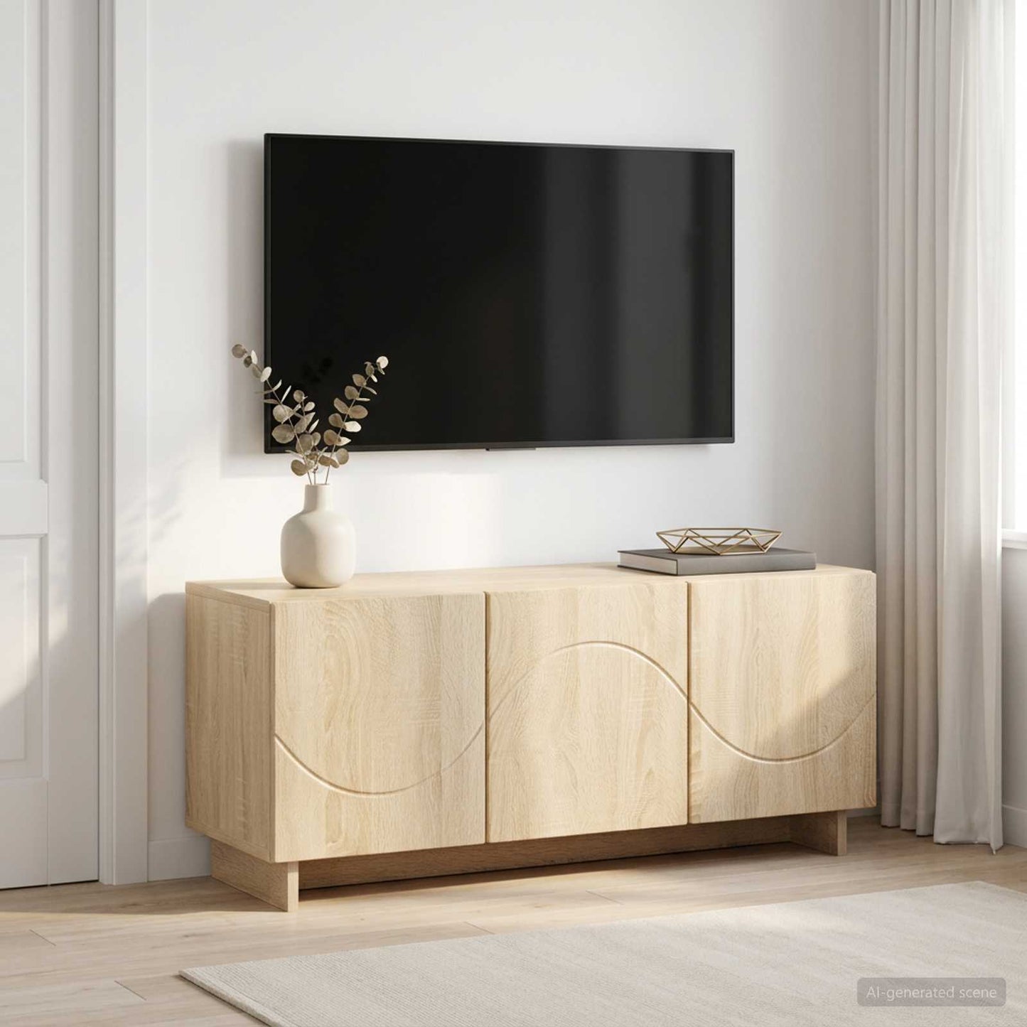 vidaXL Βάση TV 90 x 34.5 x 40 cm Sonoma Δρυς Επεξεργασμένο Ξύλο