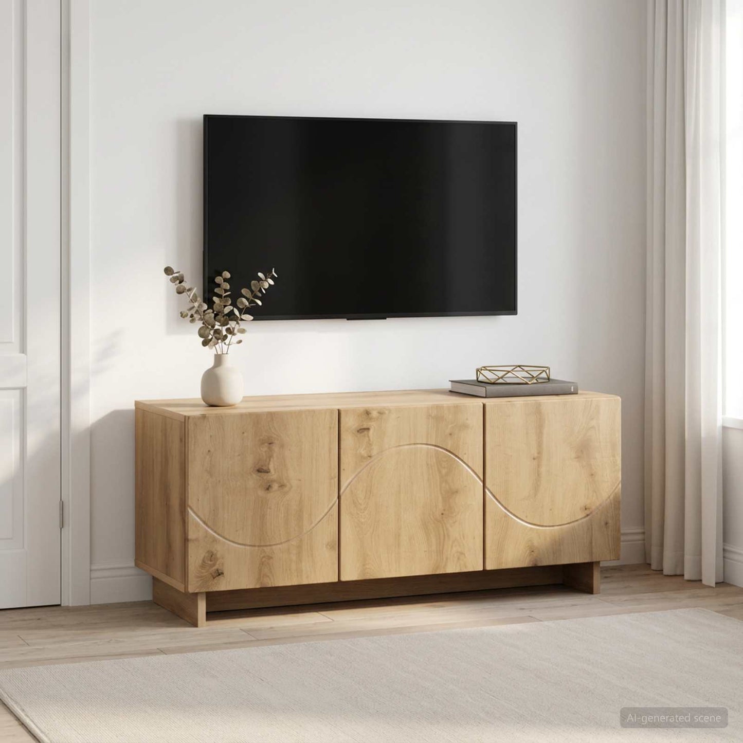 vidaXL Βάση TV 90 x 34.5 x 40 cm Artisan Δρυς Επεξεργασμένο Ξύλο