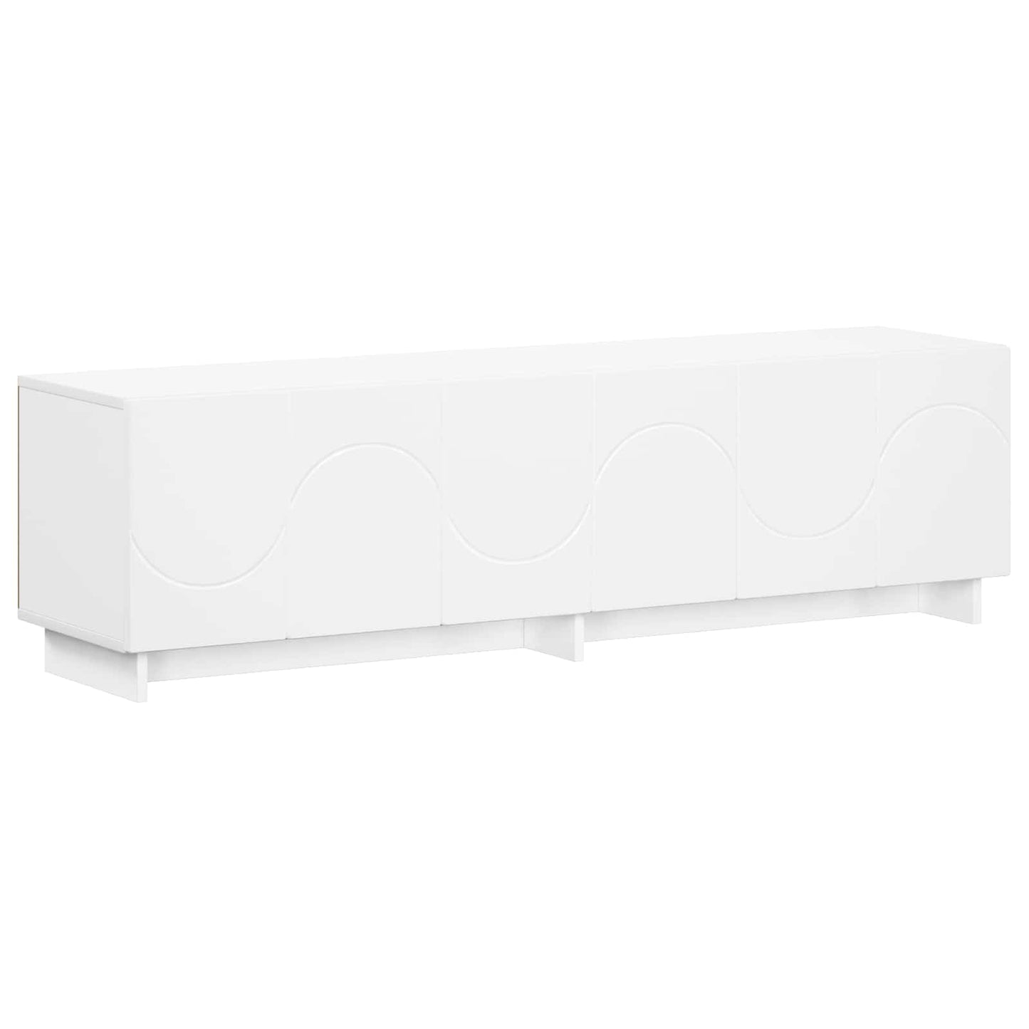 vidaXL Βάση TV 140 x 34.5 x 40 cm Λευκό Επεξεργασμένο Ξύλο
