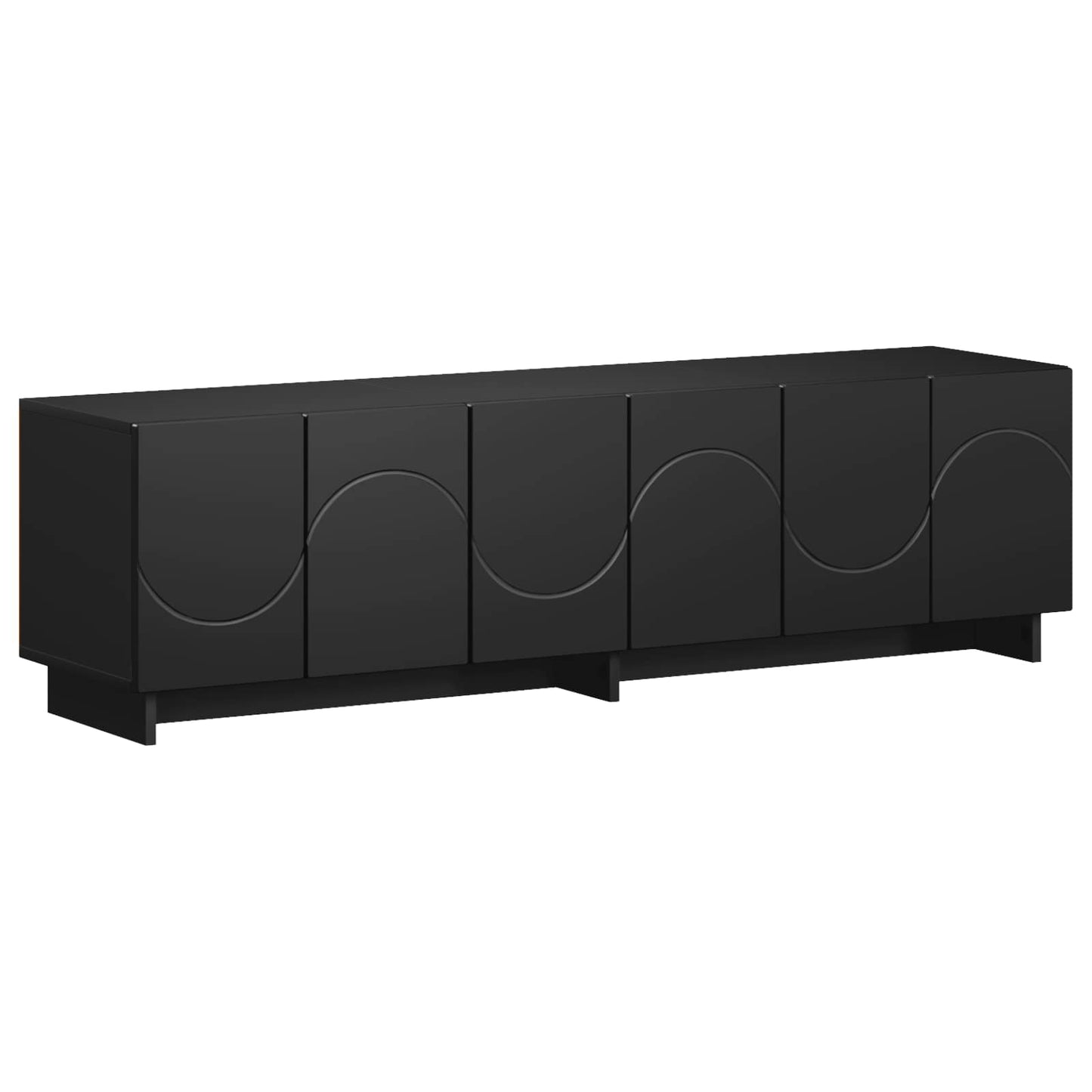 vidaXL Βάση TV 140 x 34.5 x 40 cm Μαύρο Επεξεργασμένο Ξύλο
