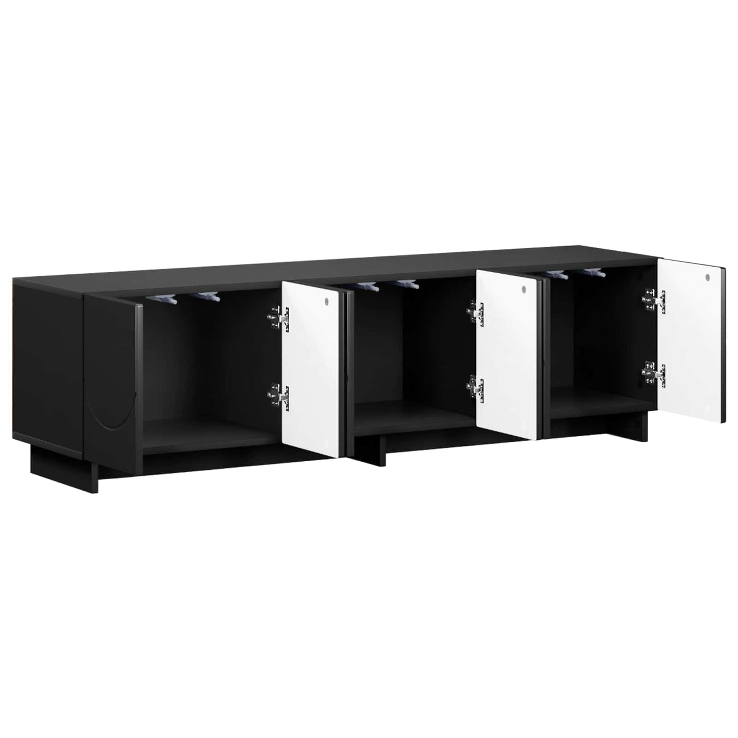 vidaXL Βάση TV 140 x 34.5 x 40 cm Μαύρο Επεξεργασμένο Ξύλο