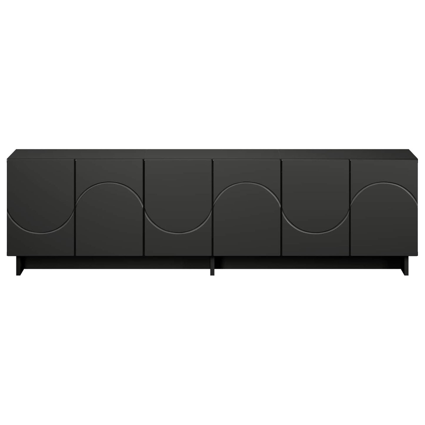 vidaXL Βάση TV 140 x 34.5 x 40 cm Μαύρο Επεξεργασμένο Ξύλο