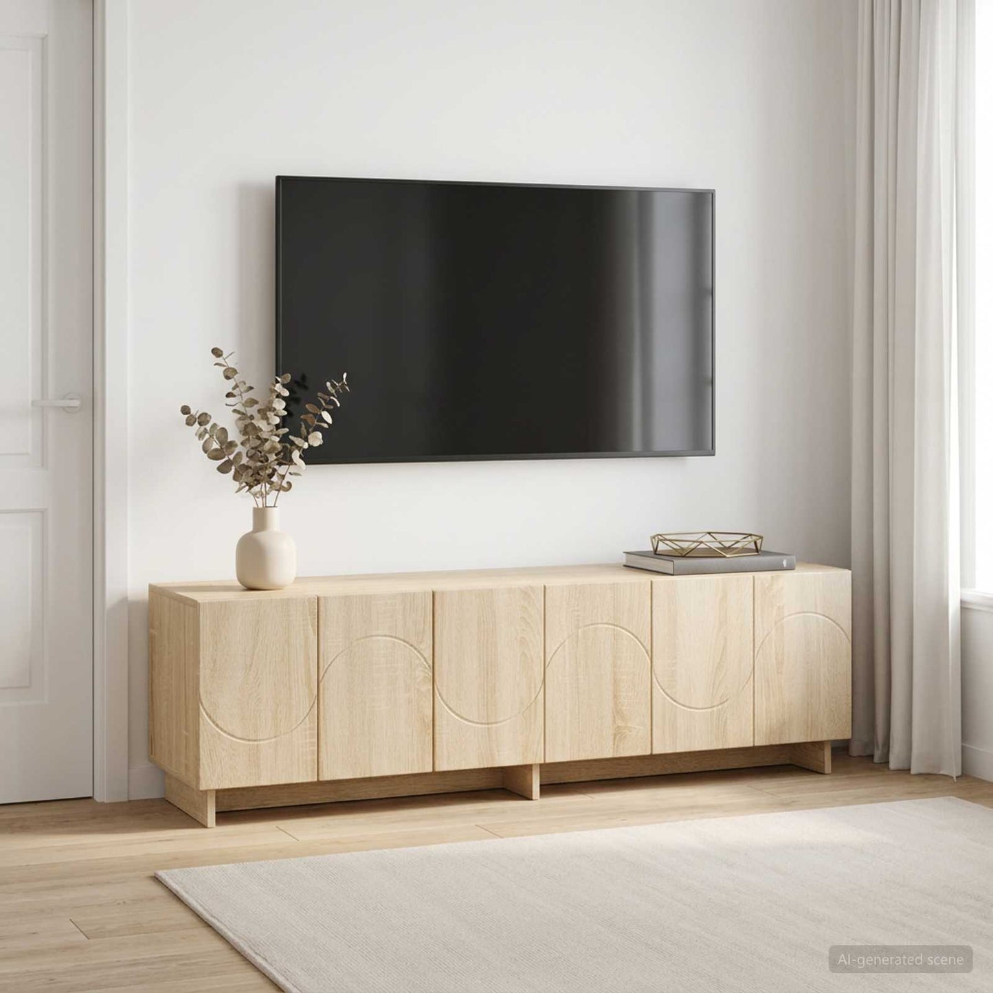 vidaXL Βάση TV 140 x 34.5 x 40 cm Sonoma Δρυς Επεξεργασμένο Ξύλο