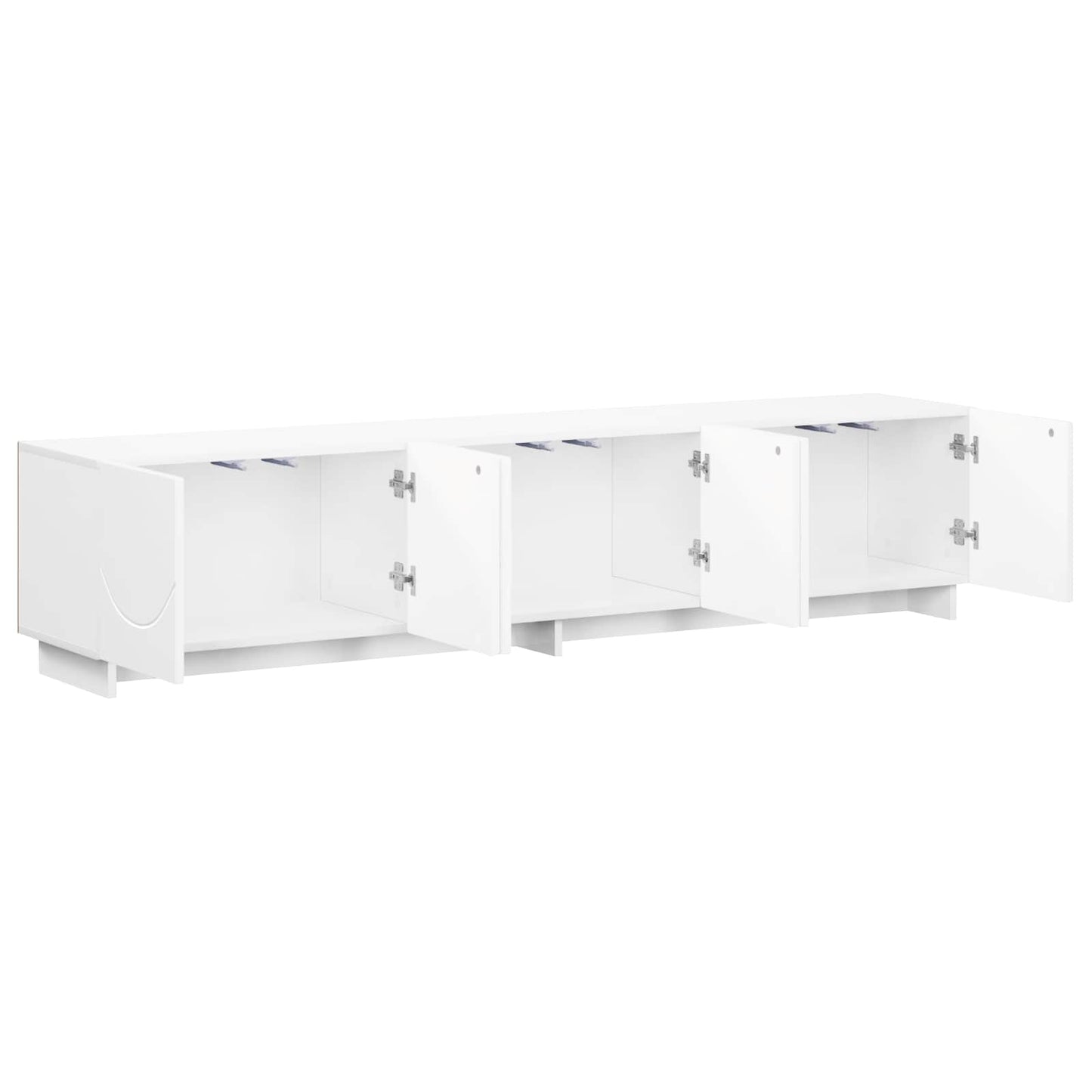 vidaXL Βάση TV 180 x 34,5 x 40 cm Γυαλιστερό Λευκό Επεξεργασμένο Ξύλο