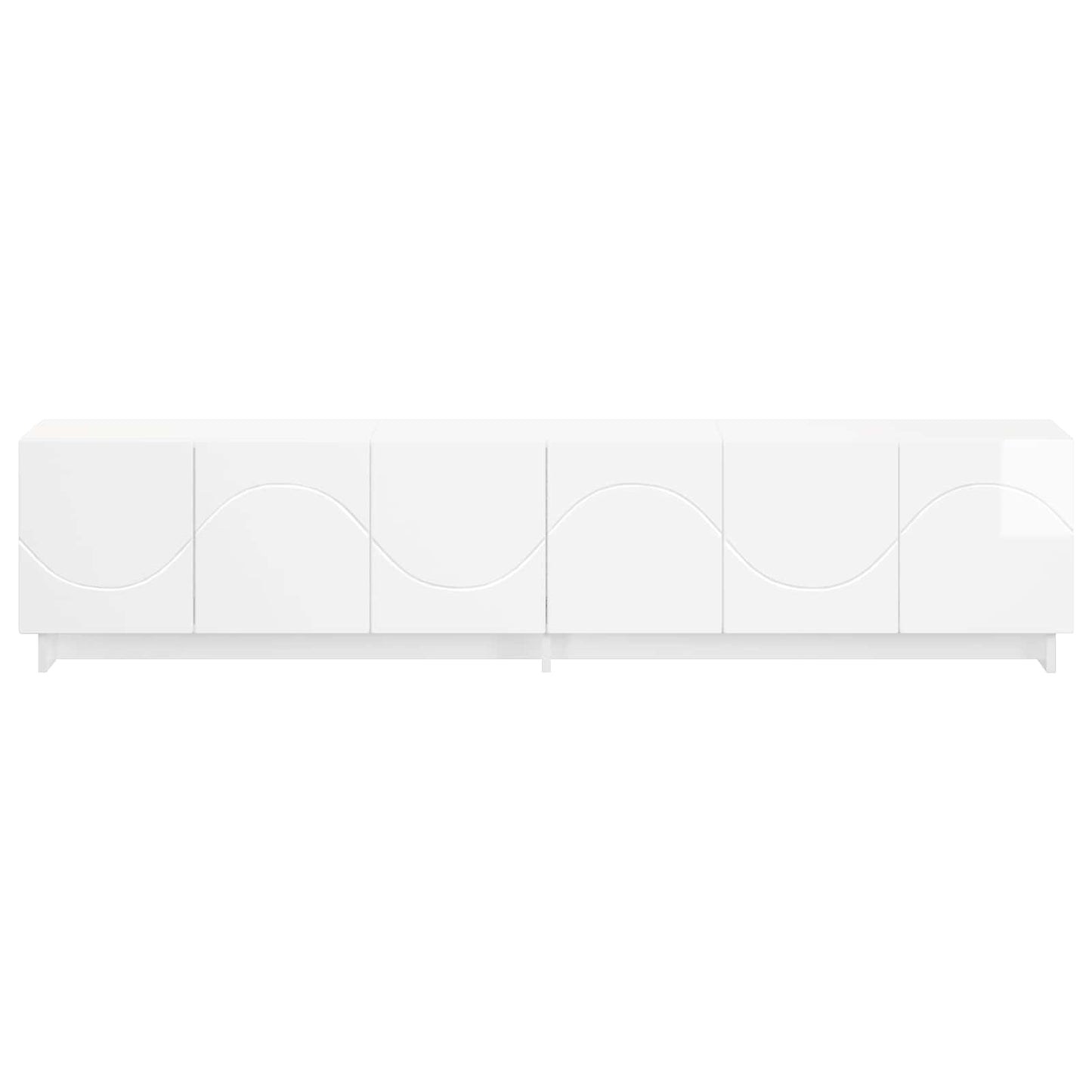 vidaXL Βάση TV 180 x 34,5 x 40 cm Γυαλιστερό Λευκό Επεξεργασμένο Ξύλο