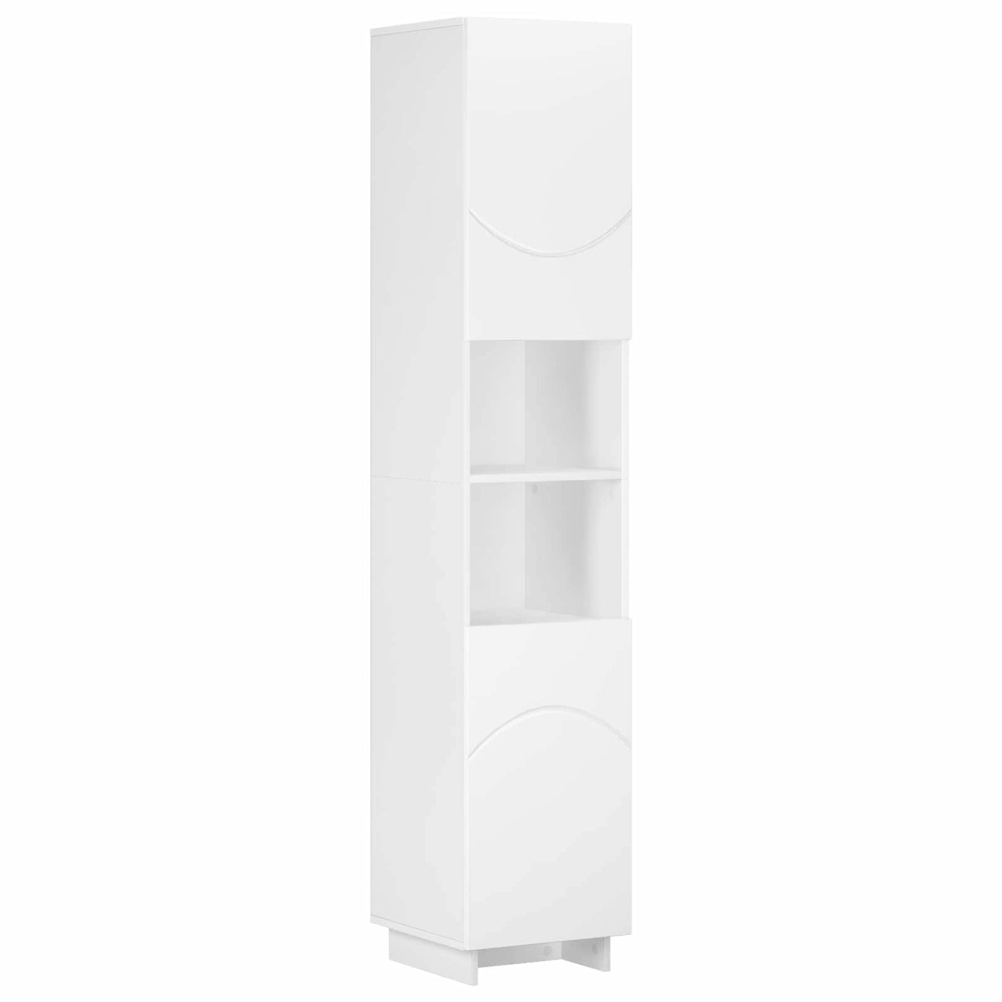 vidaXL Ντουλάπι μπάνιου Λευκό 36,5 x 38 x 180 εκ. Επεξεργασμένο Ξύλο