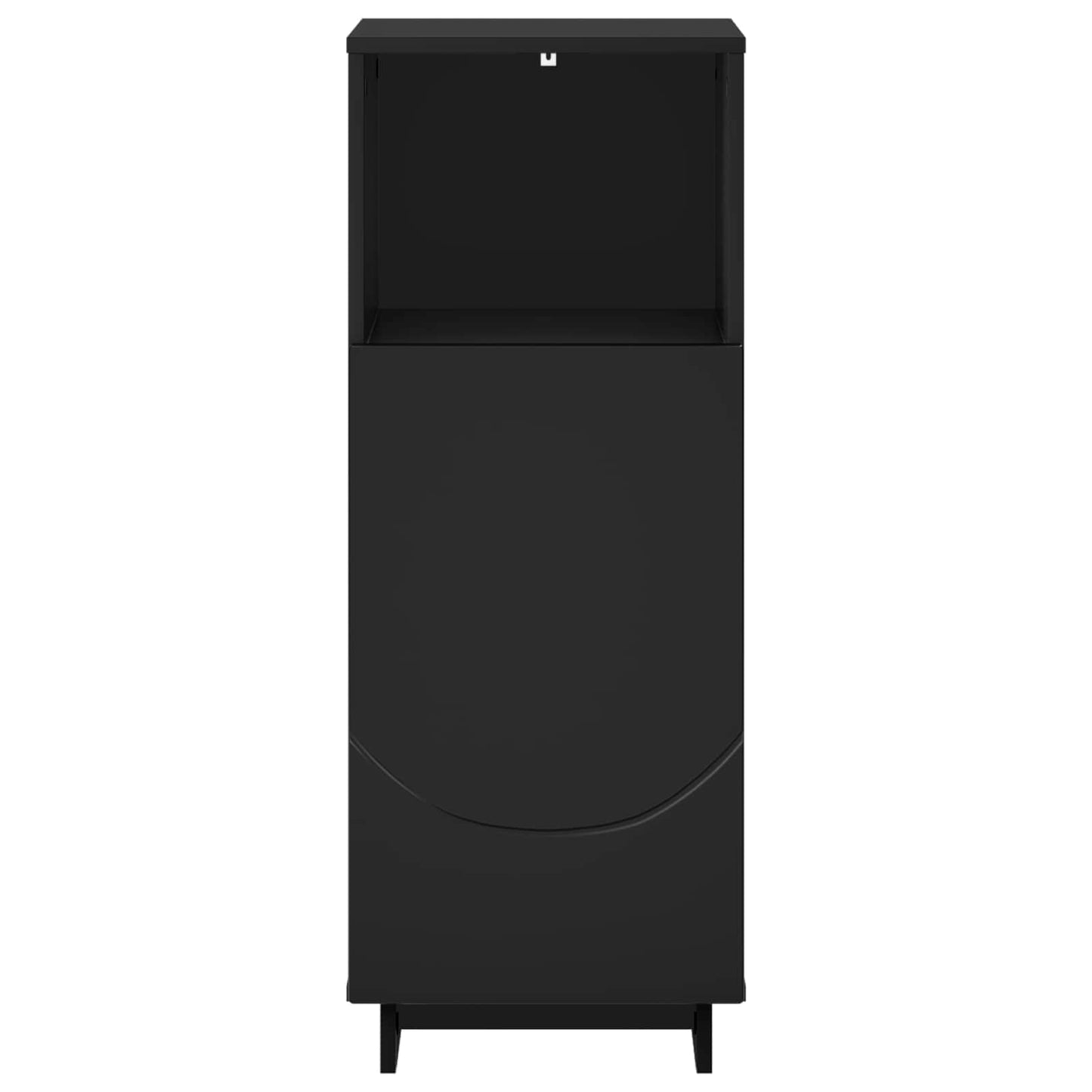 vidaXL Ντουλάπι μπάνιου Μαύρο 36,5 x 38 x 95 cm Επεξεργασμένο Ξύλο