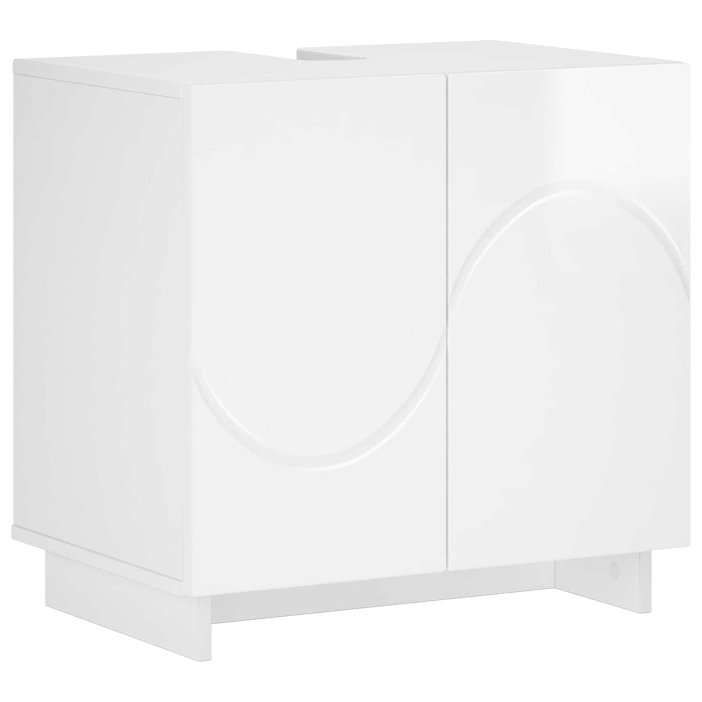 vidaXL Έπιπλο μπάνιου Γυαλιστερό Λευκό 60 x 41 x 58 cm