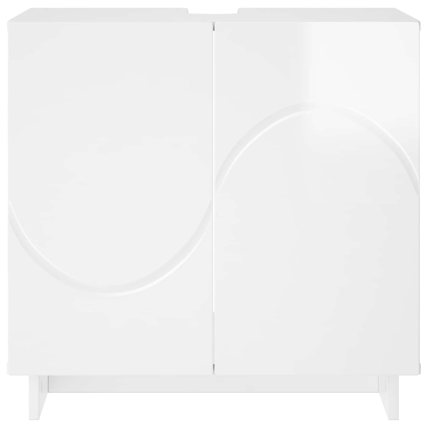 vidaXL Έπιπλο μπάνιου Γυαλιστερό Λευκό 60 x 41 x 58 cm