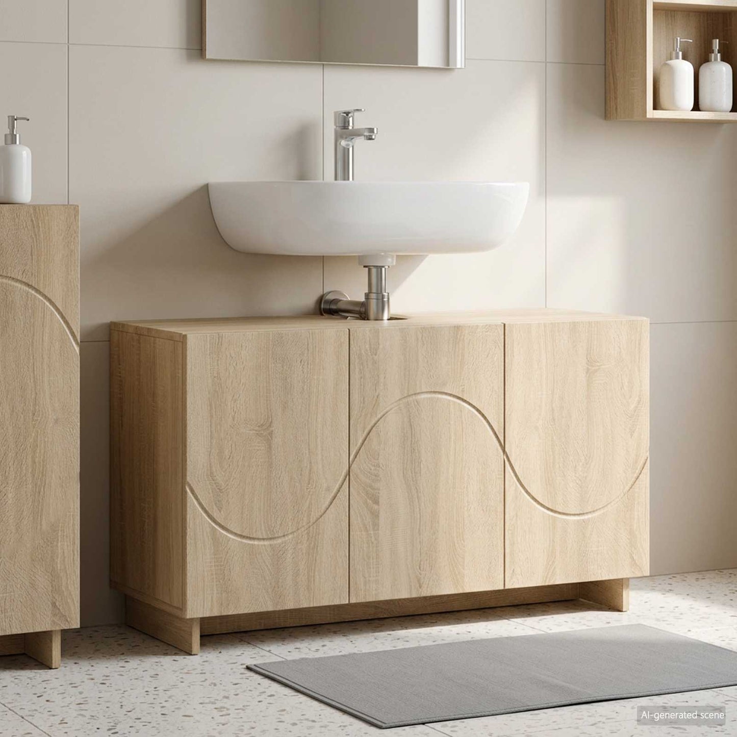 vidaXL Έπιπλο μπάνιου Sonoma Δρυς 101 x 41 x 58 cm Επεξεργασμένο ξύλο