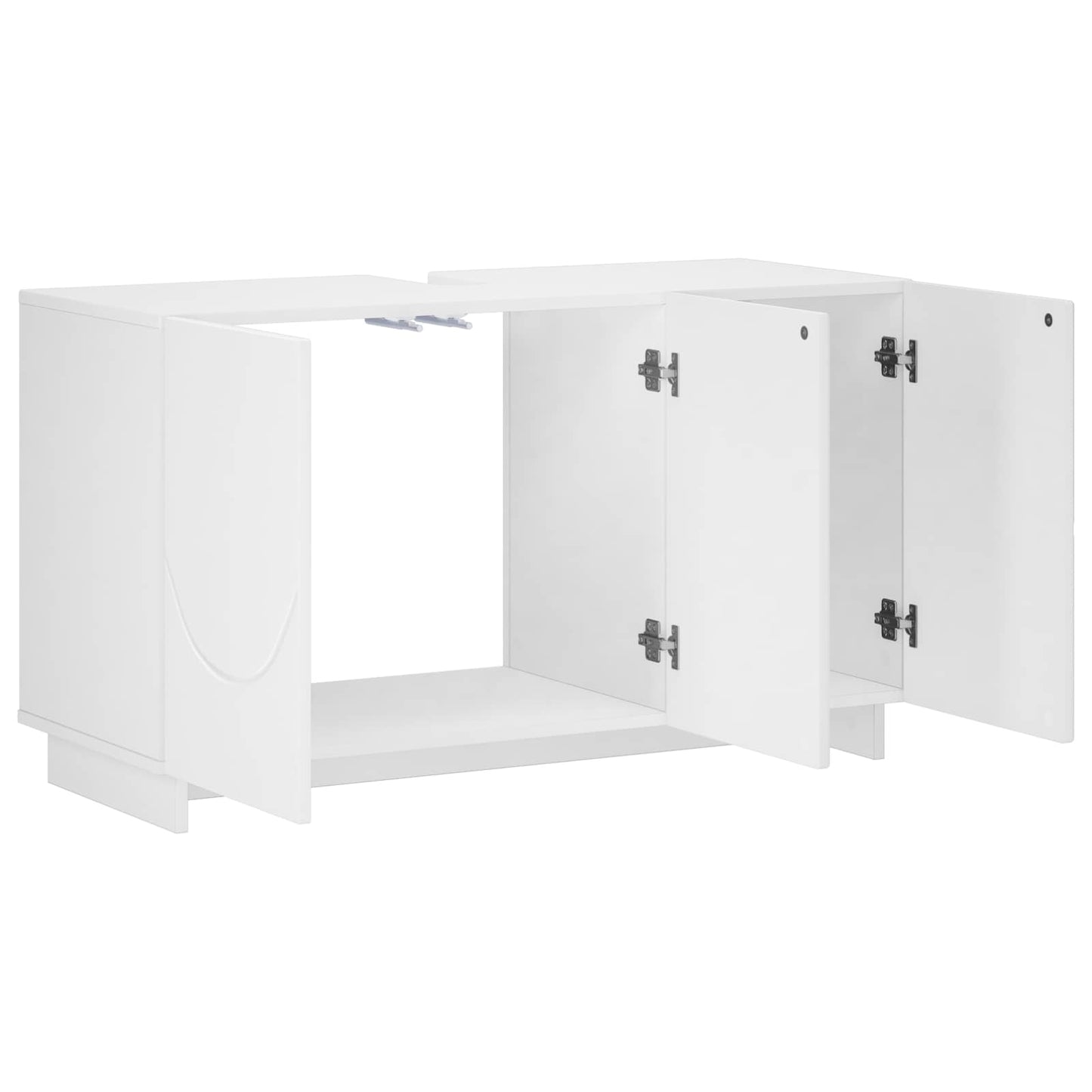 vidaXL Έπιπλο μπάνιου Γυαλιστερό Λευκό 101 x 41 x 58 cm