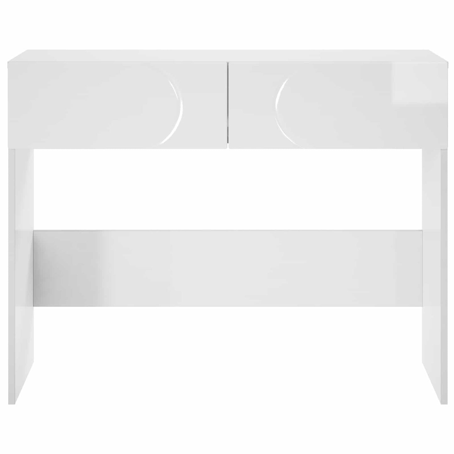 vidaXL Κονσόλα Γυαλιστερό Λευκό 96,5 x 38 x 75 εκ. Επεξεργασμένο ξύλο