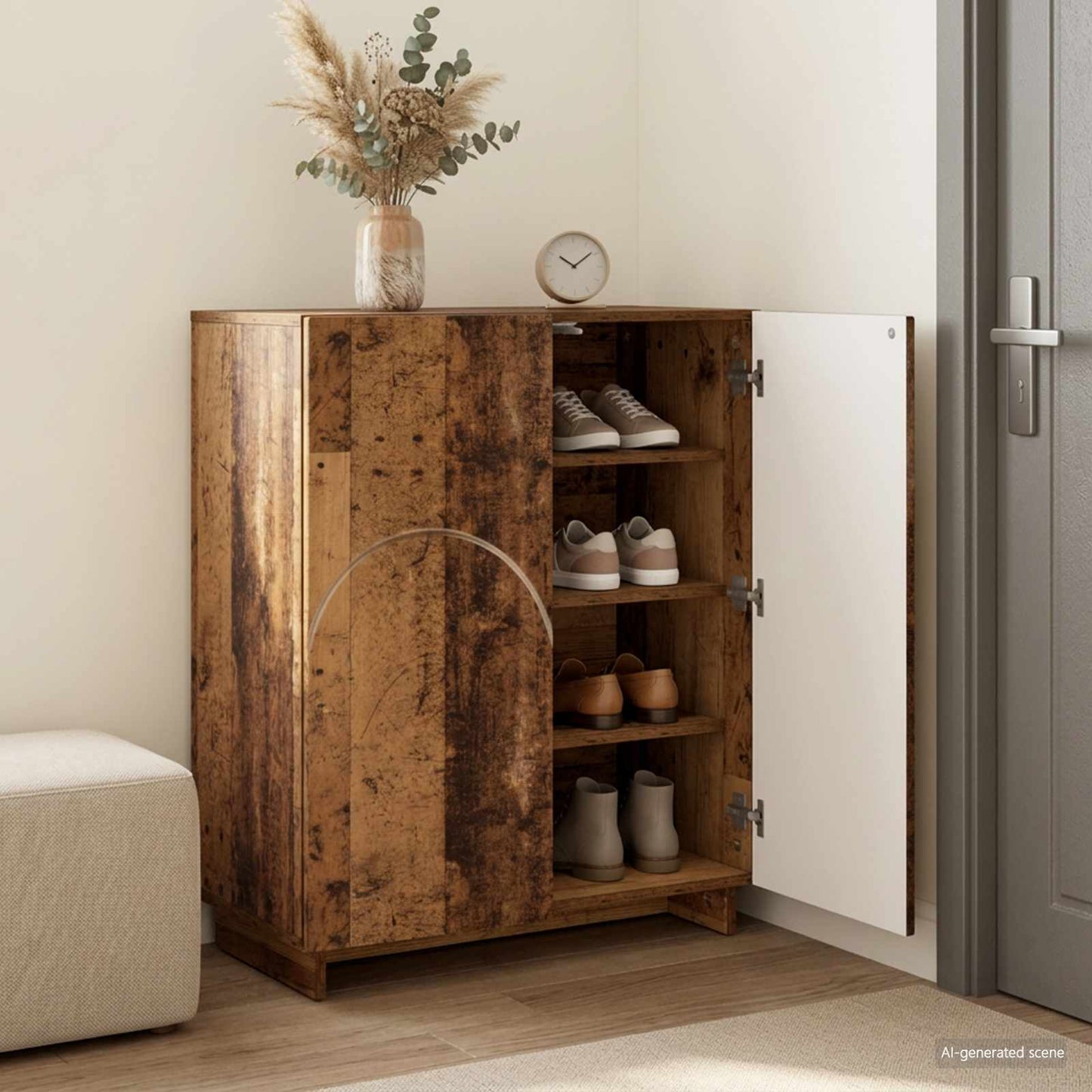 vidaXL Παπουτσοθήκη 73 x 38 x 87,5 εκ. Επεξεργασμένο Ξύλο