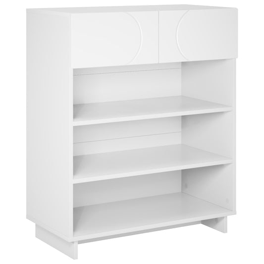 vidaXL Παπουτσοθήκη 73 x 38 x 87,5 εκ. Επεξεργασμένο ξύλο Λευκό