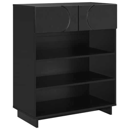 vidaXL Παπουτσοθήκη 73 x 38 x 87,5 εκ. Επεξεργασμένο ξύλο Μαύρο
