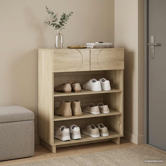 vidaXL Παπουτσοθήκη 73 x 38 x 87,5 εκ. Επεξεργασμένο ξύλο Sonoma Δρυς