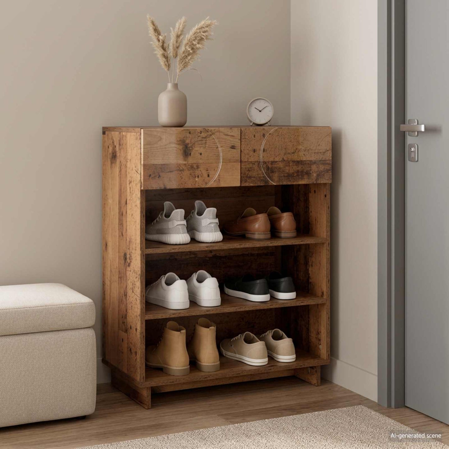 vidaXL Παπουτσοθήκη 73 x 38 x 87,5 εκ. Επεξεργασμένο ξύλο