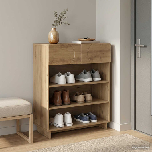 vidaXL Παπουτσοθήκη 73 x 38 x 87,5 εκ. Επεξεργασμένο ξύλο Artisan Δρυς