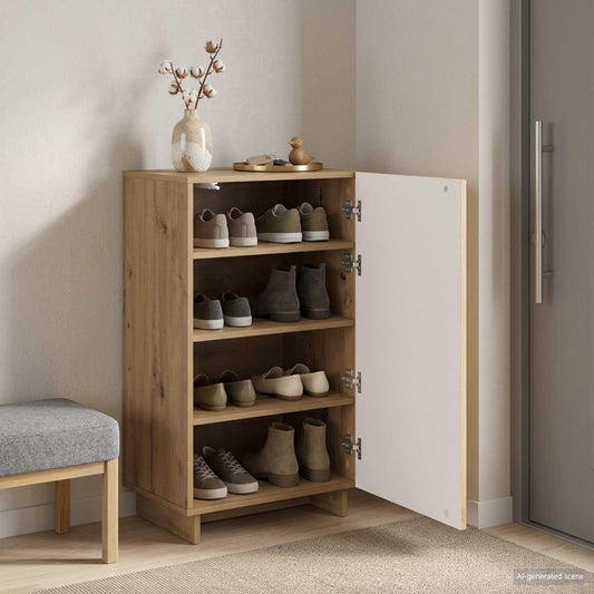 vidaXL Παπουτσοθήκη 48 x 38 x 87,5 εκ. Επεξεργασμένο ξύλο Artisan Δρυς