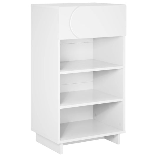 vidaXL Παπουτσοθήκη 48 x 38 x 87,5 εκ. Επεξεργασμένο ξύλο Λευκό