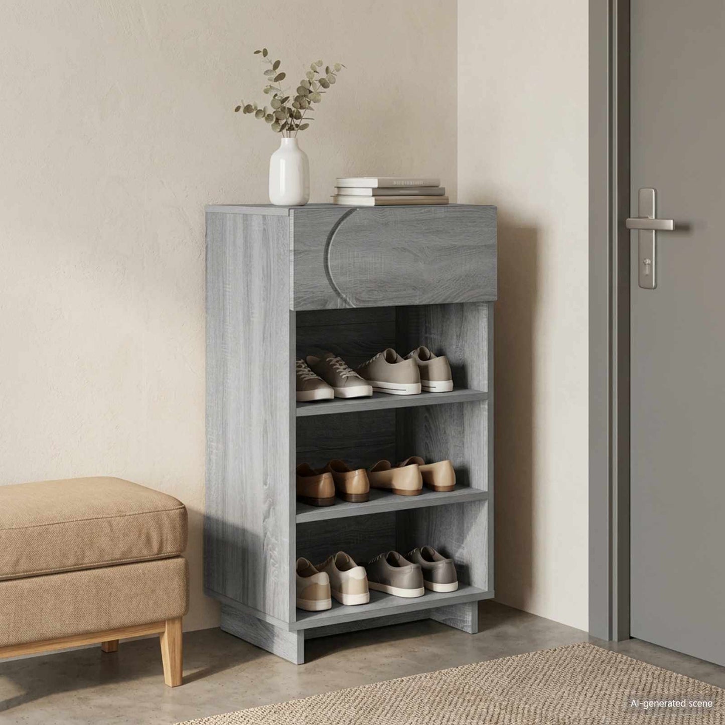 vidaXL Ντουλάπα Παπουτσιών 48 x 38 x 87,5 εκ. Επεξεργασμένο Ξύλο