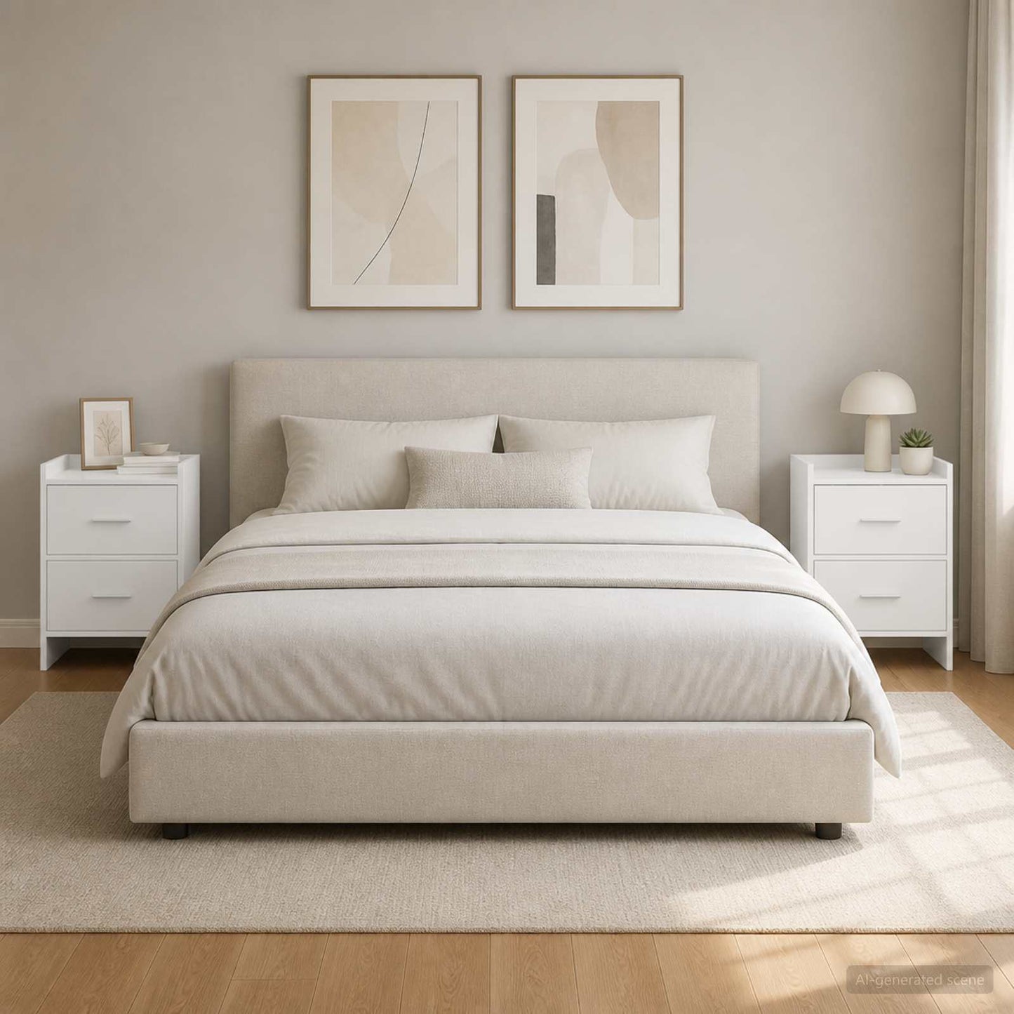 vidaXL Κομοδίνα 2 τμχ. Λευκό 40 x 30 x 60 cm Επεξεργασμένο Ξύλο