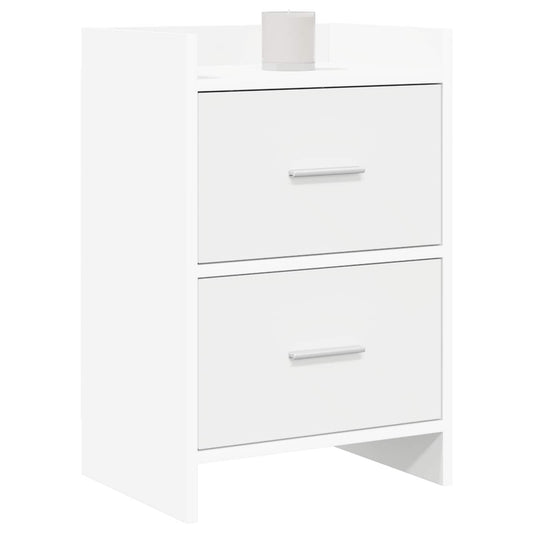 vidaXL Κομοδίνα 2 τμχ. Λευκό 40 x 30 x 60 cm Επεξεργασμένο Ξύλο