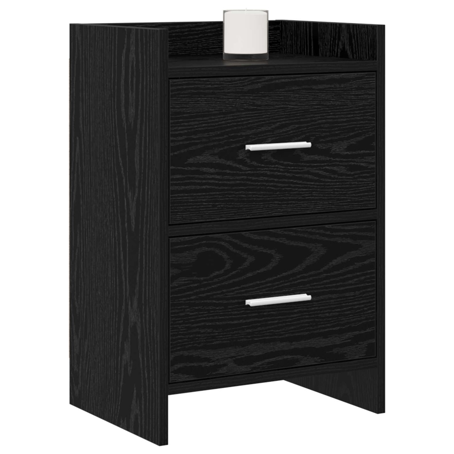vidaXL Κομοδίνα Μαύρη Δρυς 40 x 30 x 60 cm Επεξεργασμένο Ξύλο