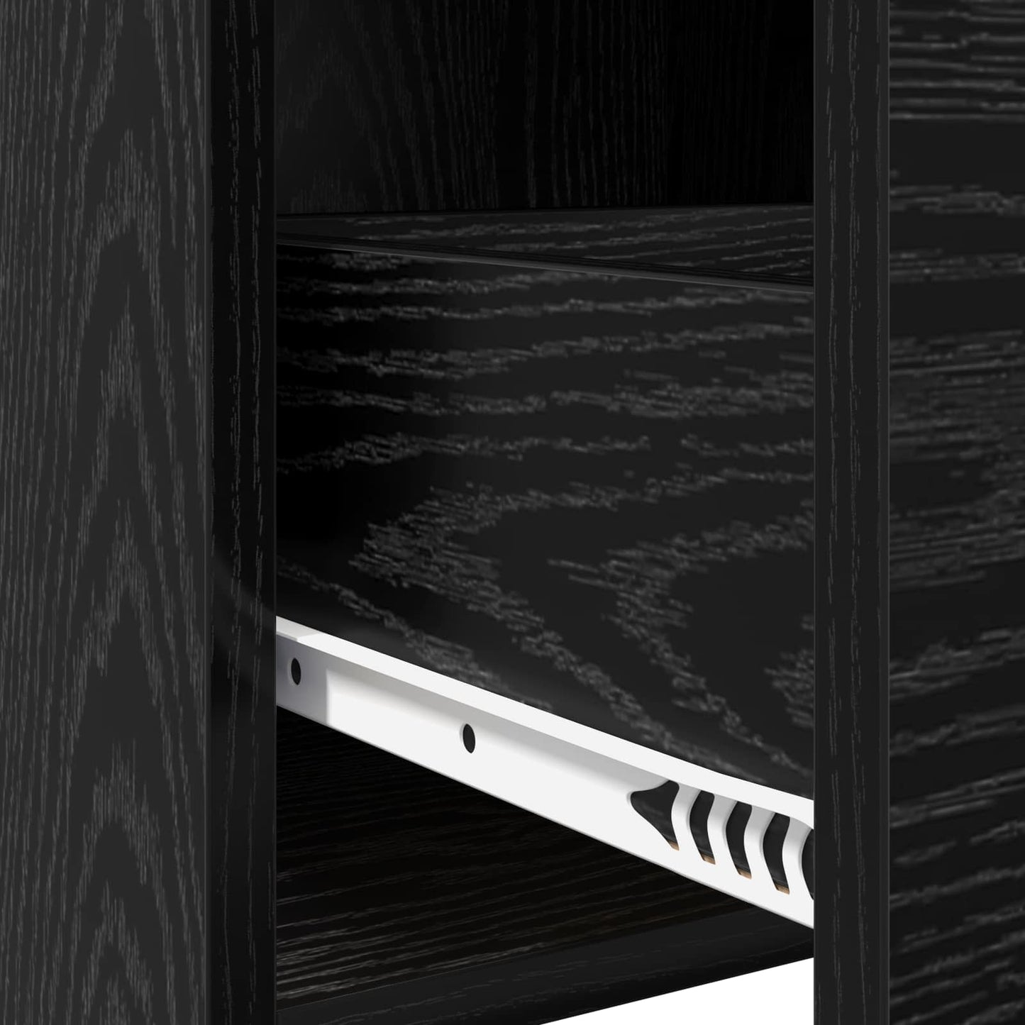 vidaXL Κομοδίνα 2 τμχ. Μαύρη Δρυς 40 x 30 x 60 cm Επεξεργασμένο Ξύλο