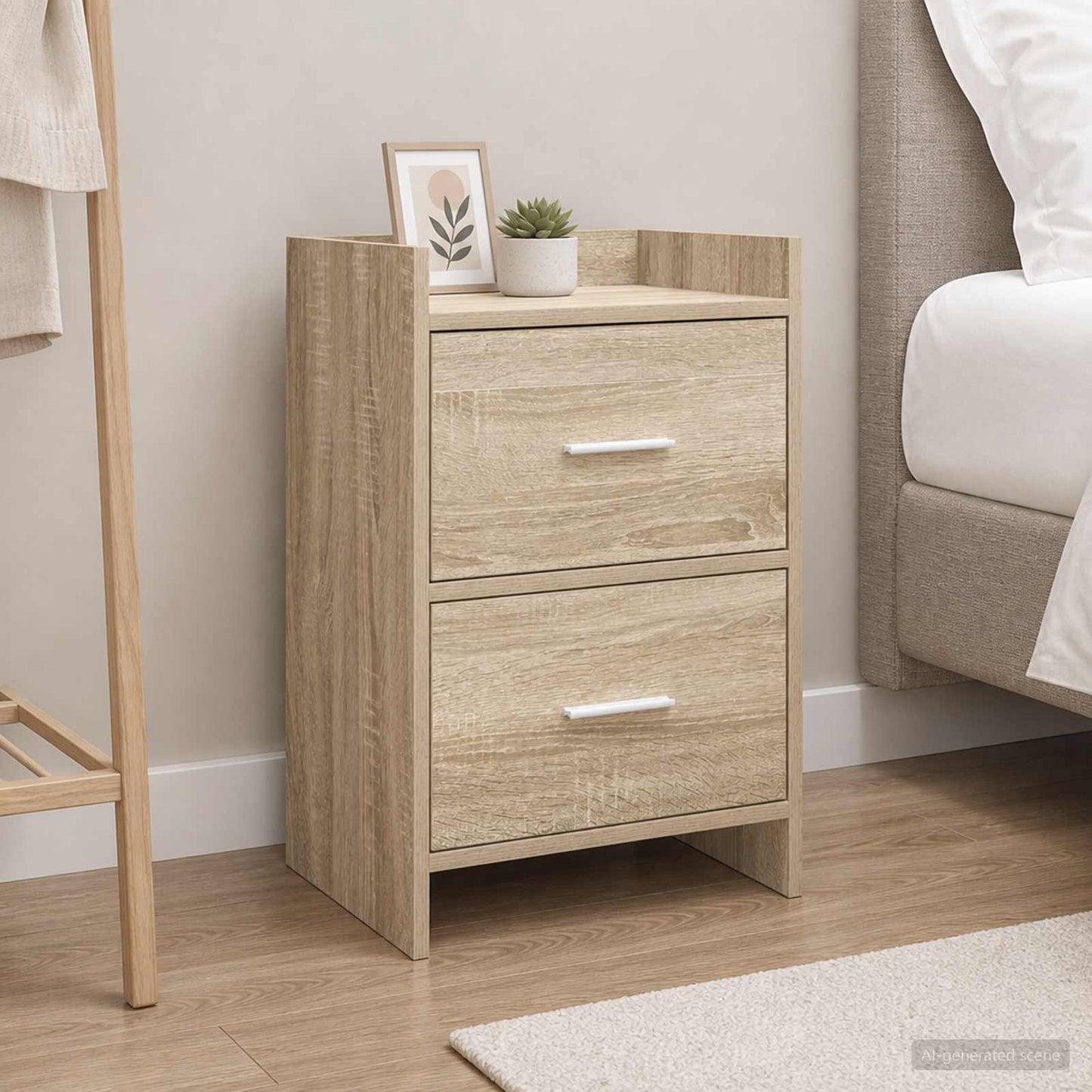 vidaXL Κομοδίνα 2 τμχ. Sonoma Δρυς 40 x 30 x 60 cm Επεξεργασμένο Ξύλο
