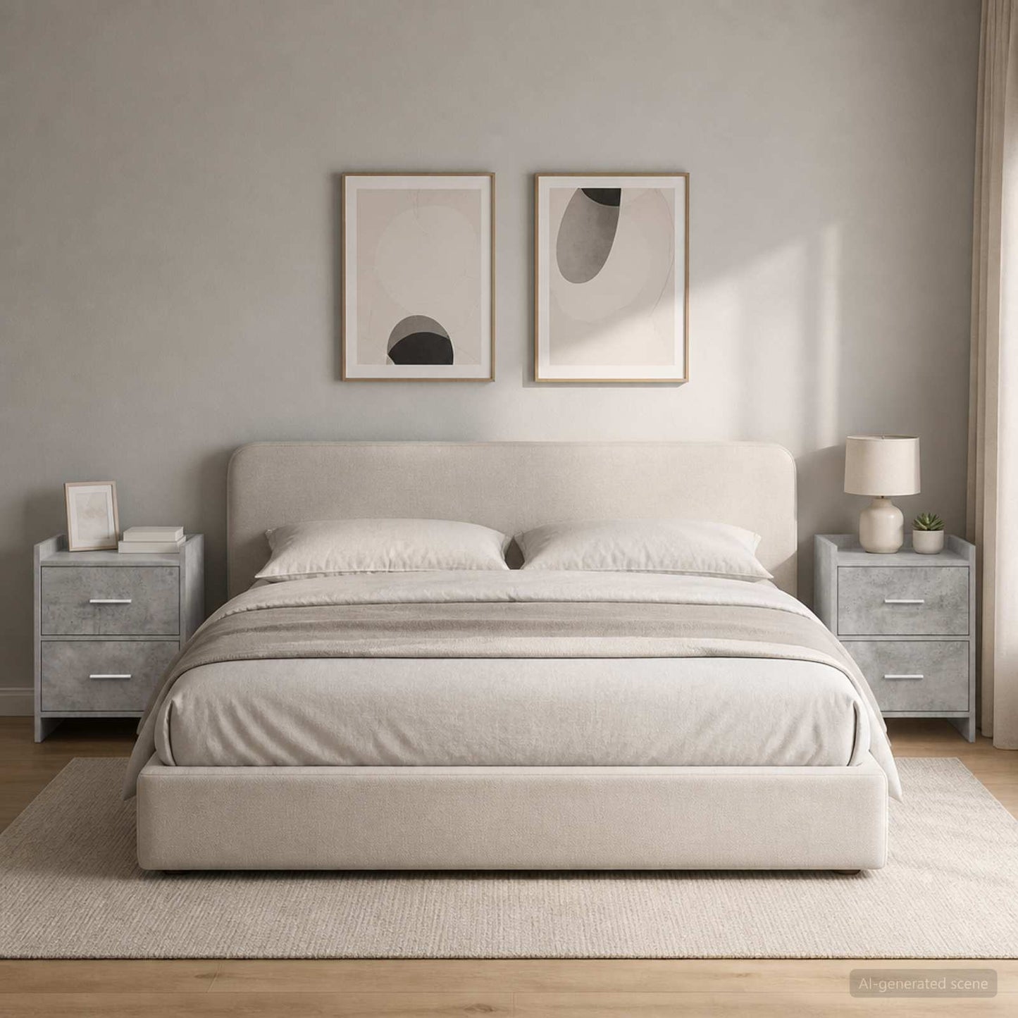 vidaXL Κομοδίνα 2 τμχ. Γκρι Σκυροδέματος 40 x 30 x 60 cm