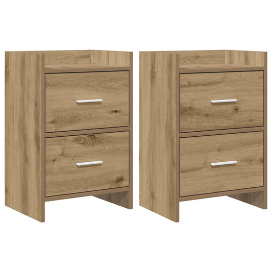 vidaXL Κομοδίνα 2 τμχ. Artisan Δρυς 40 x 30 x 60 cm Επεξεργασμένο Ξύλο