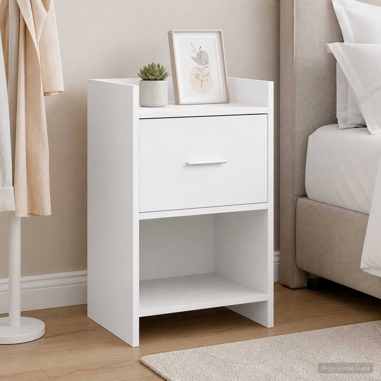 vidaXL Κομοδίνα 2 τμχ. Λευκό 40 x 30 x 60 cm Επεξεργασμένο Ξύλο