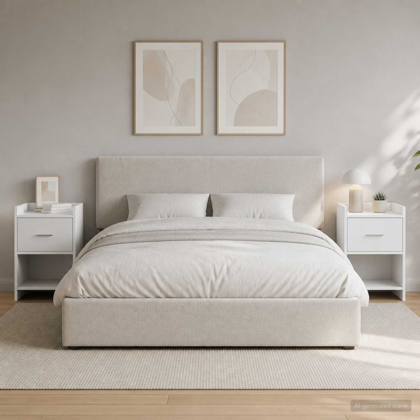 vidaXL Κομοδίνα 2 τμχ. Λευκό 40 x 30 x 60 cm Επεξεργασμένο Ξύλο