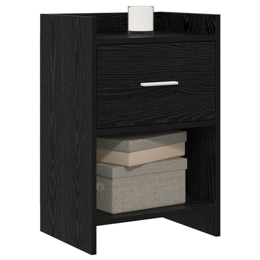 vidaXL Κομοδίνα 2 τμχ. Μαύρη Δρυς 40 x 30 x 60 cm Επεξεργασμένο Ξύλο