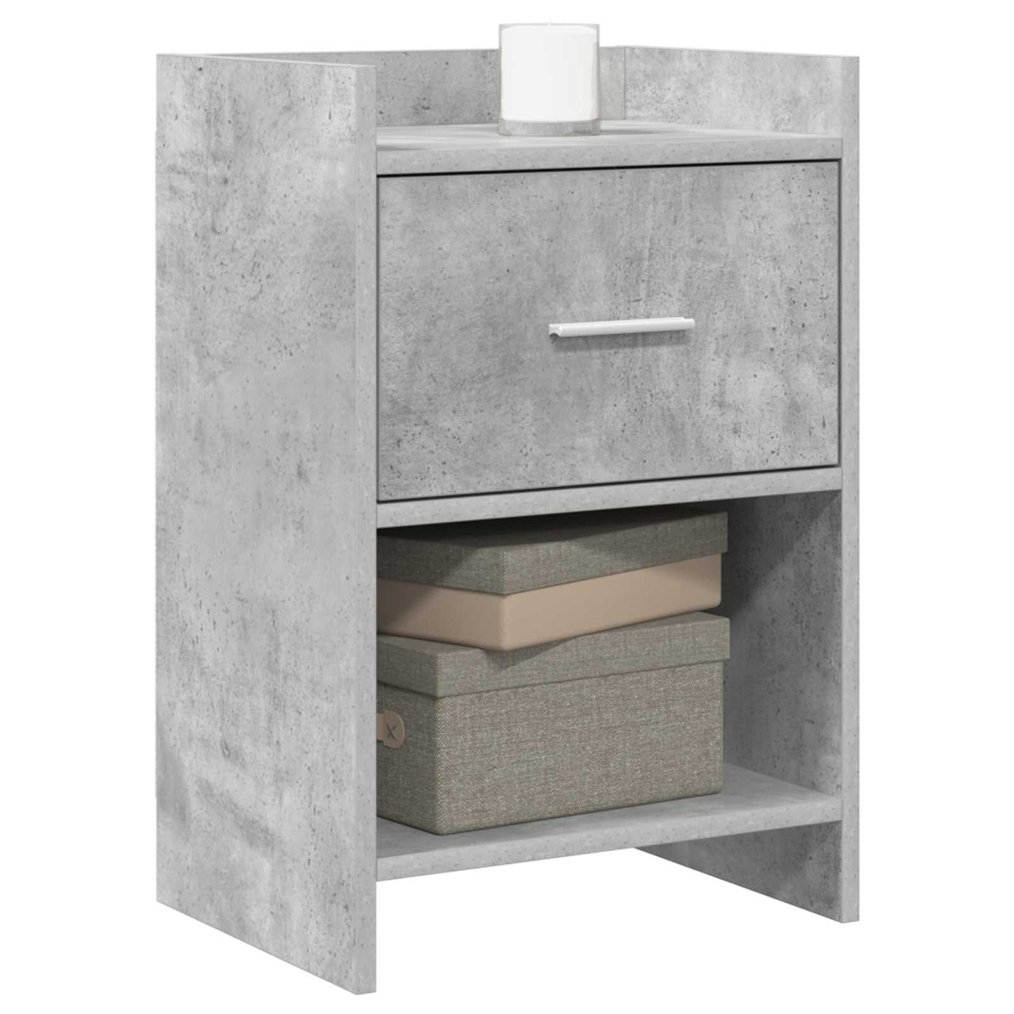 vidaXL Κομοδίνα Γκρι Σκυροδέματος 40 x 30 x 60 cm Επεξεργασμένο Ξύλο