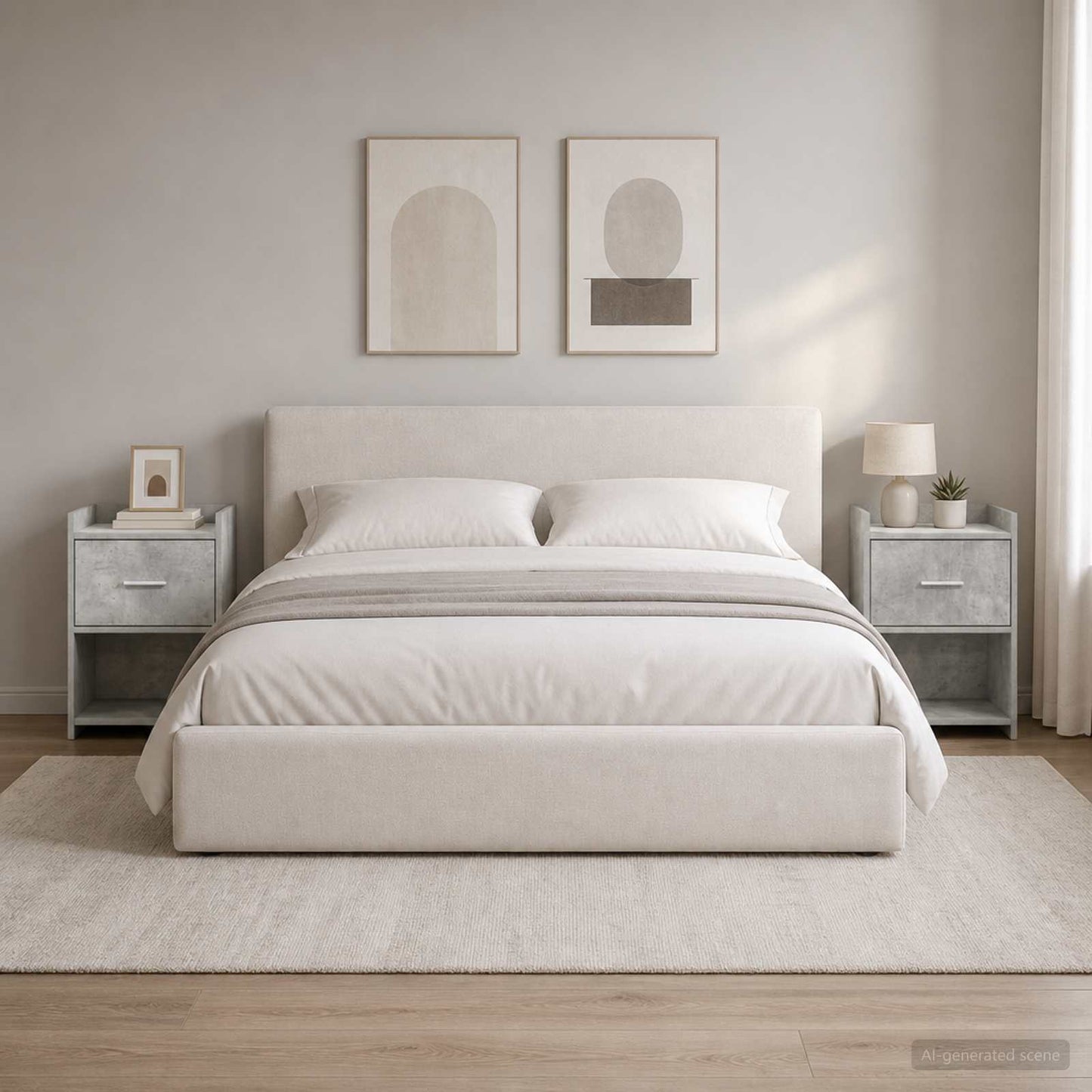 vidaXL Κομοδίνα 2 τμχ. Γκρι Σκυροδέματος 40 x 30 x 60 cm