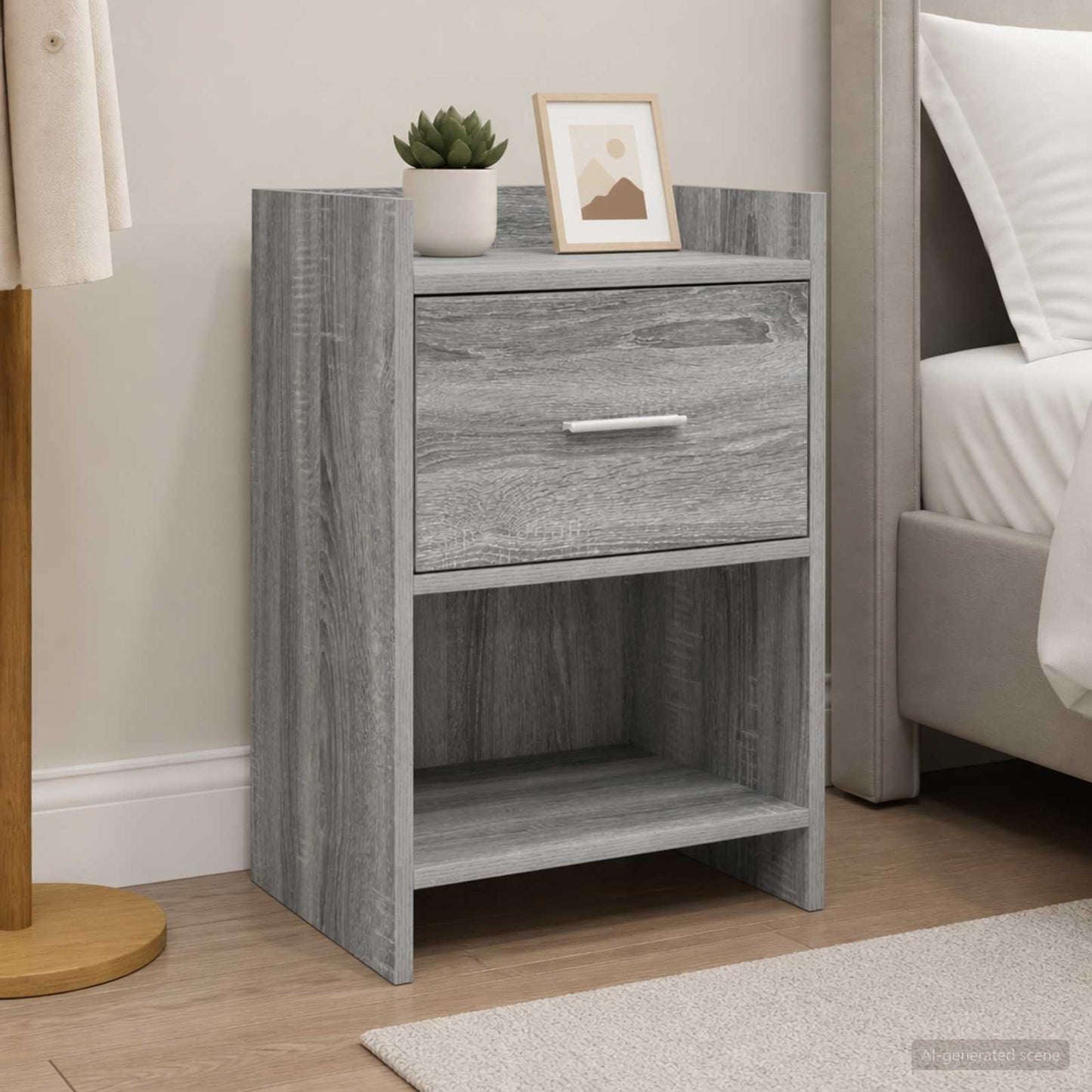 vidaXL Κομοδίνα 2 τμχ. Γκρι Sonoma 40 x 30 x 60 cm Επεξεργασμένο Ξύλο