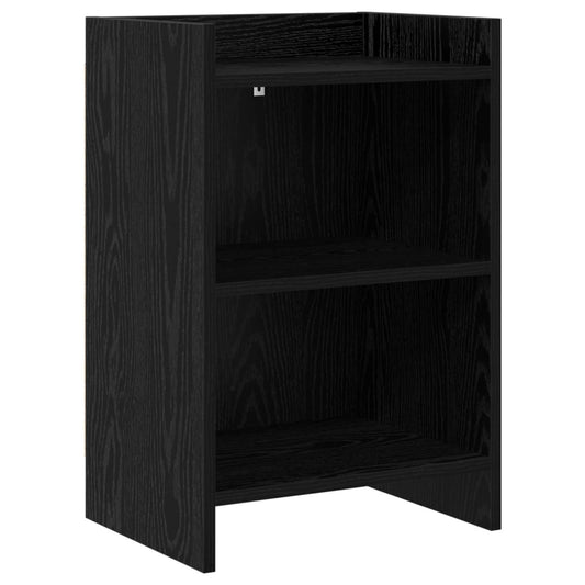 vidaXL Κομοδίνα Μαύρη Δρυς 40 x 30 x 60 cm Επεξεργασμένο Ξύλο