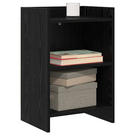 vidaXL Κομοδίνα 2 τμχ. Μαύρη Δρυς 40 x 30 x 60 cm Επεξεργασμένο Ξύλο