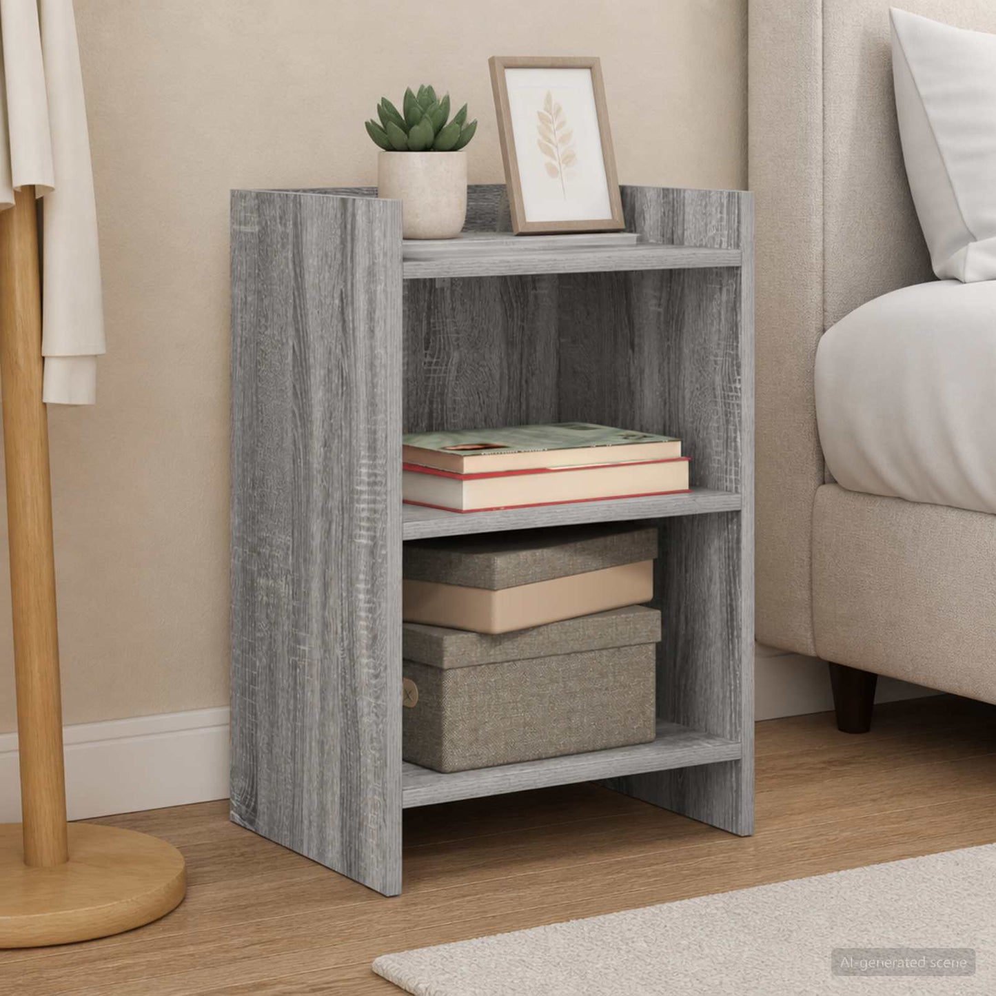 vidaXL Κομοδίνα Γκρι Sonoma 40 x 30 x 60 cm Επεξεργασμένο Ξύλο