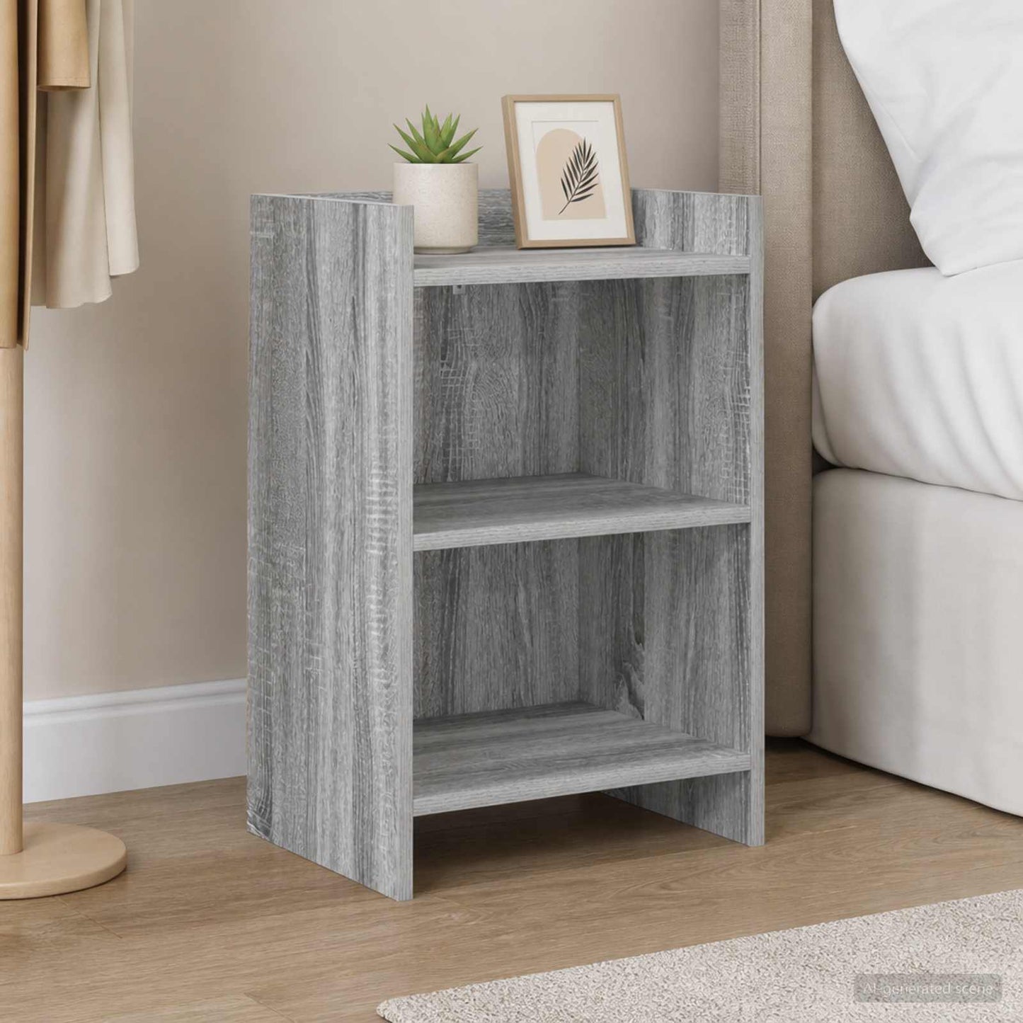 vidaXL Κομοδίνα Γκρι Sonoma 40 x 30 x 60 cm Επεξεργασμένο Ξύλο