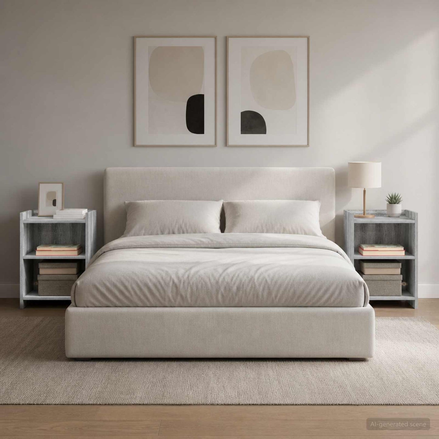 vidaXL Κομοδίνα 2 τμχ. Γκρι Sonoma 40 x 30 x 60 cm Επεξεργασμένο Ξύλο