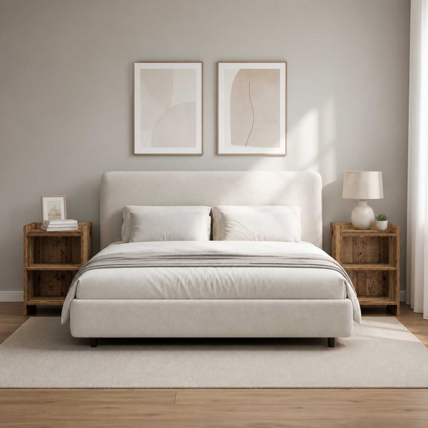 vidaXL Κομοδίνα 2 τμχ. Παλαιωμένο ξύλο 40 x 30 x 60 cm