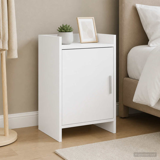 vidaXL Κομοδίνα Λευκό 40 x 30 x 60 cm Επεξεργασμένο Ξύλο