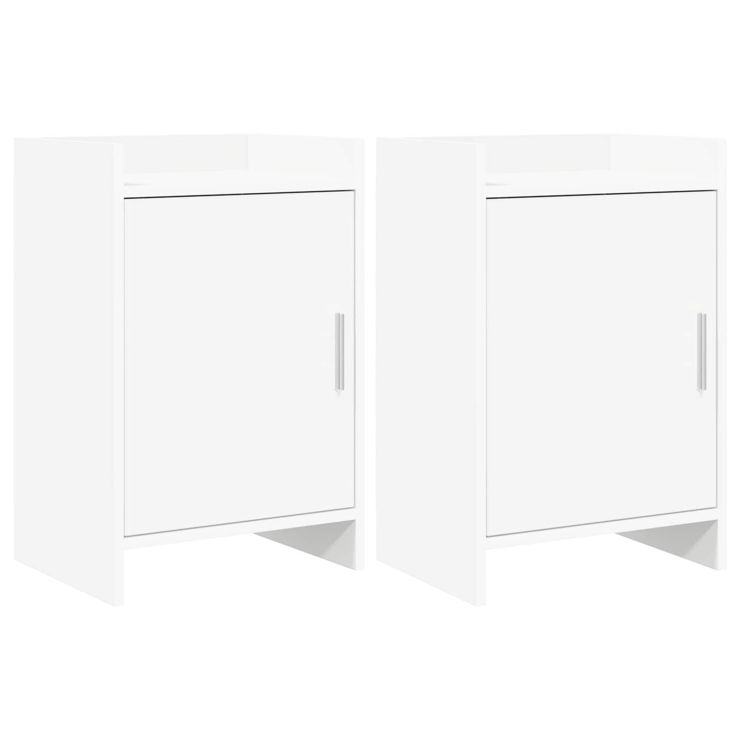 vidaXL Κομοδίνα 2 τμχ. Λευκό 40 x 30 x 60 cm Επεξεργασμένο Ξύλο