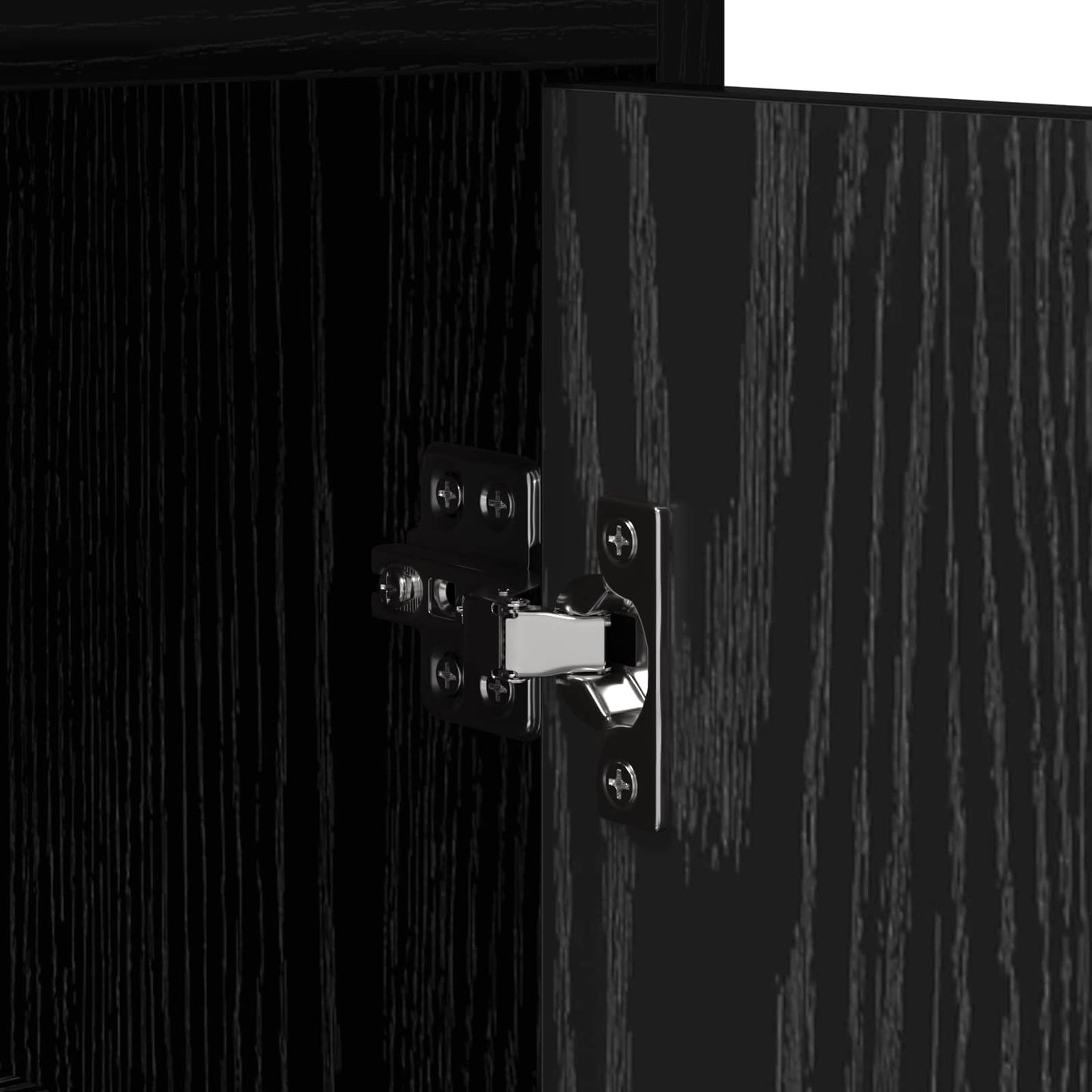 vidaXL Κομοδίνα Μαύρη Δρυς 40 x 30 x 60 cm Επεξεργασμένο Ξύλο